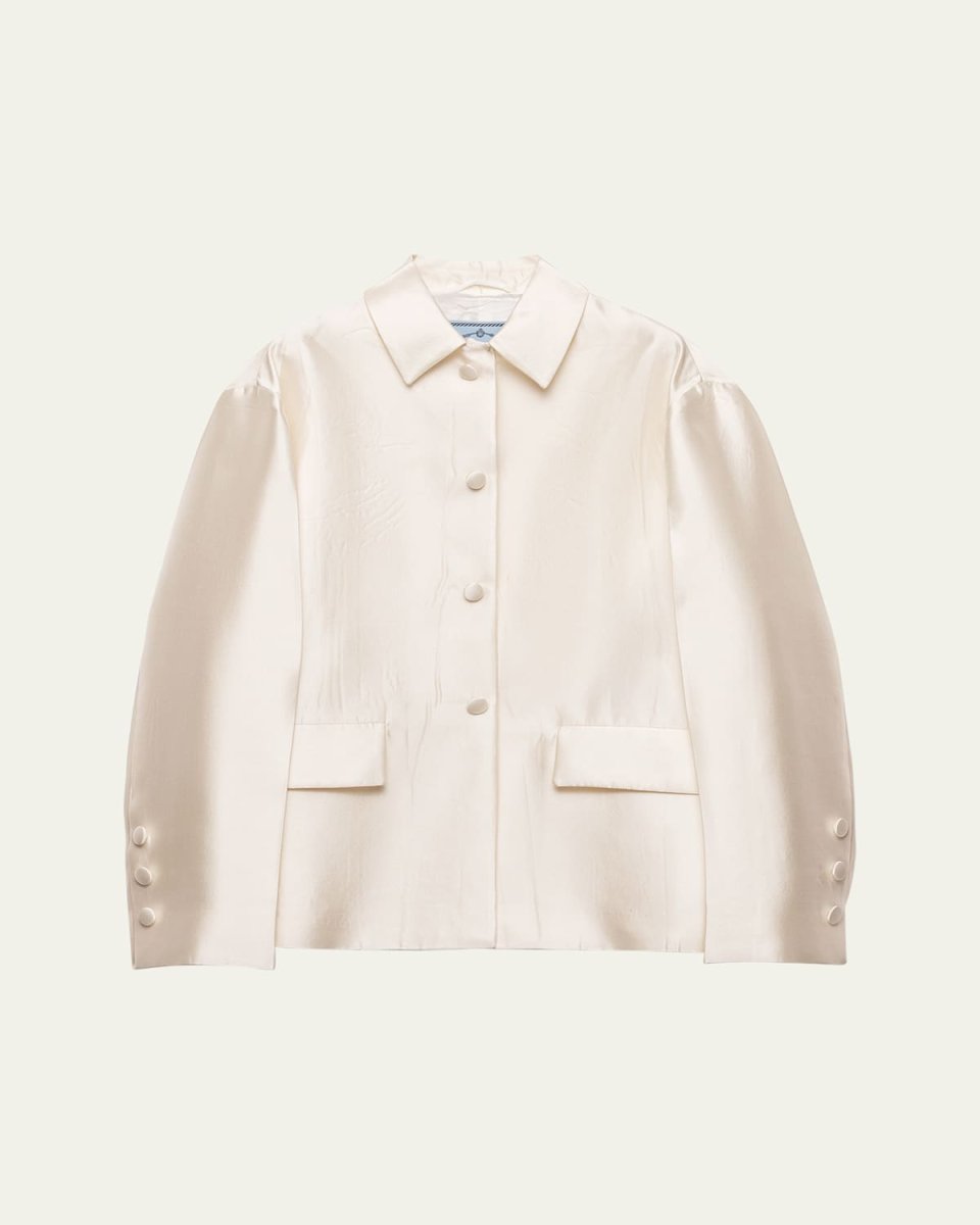 Silk-Wool Single-Breasted Evening Jacket